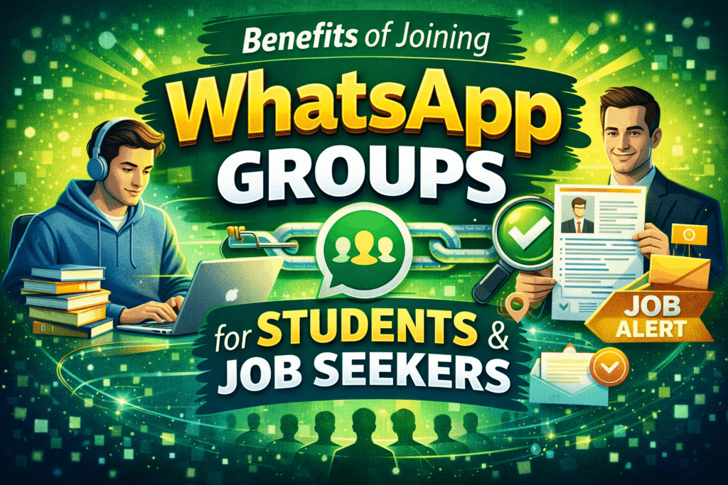 Benefits of Joining WhatsApp Groups for Students and Job Seekers