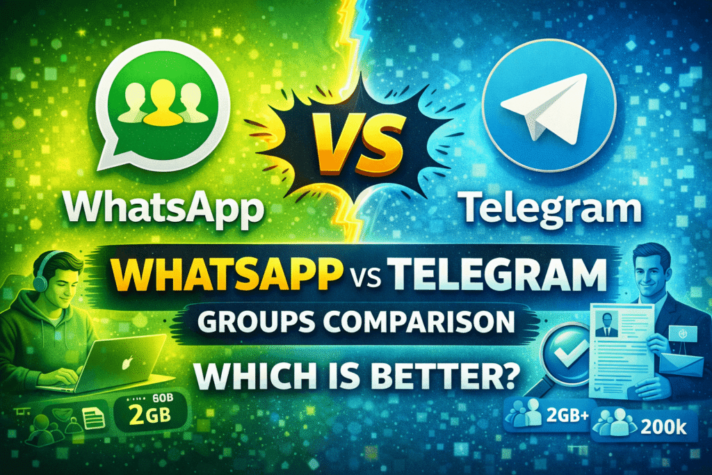 WhatsApp vs Telegram Groups Comparison